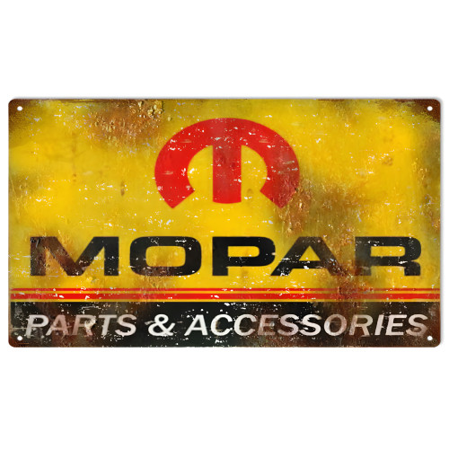 Mopar Parts And Accessories Metal Sign - 8" x 14"