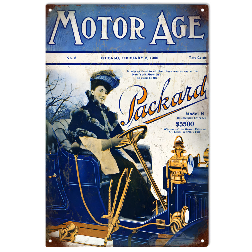 Packard Motor Age Metal Sign - 12" x 18" Packard Motor Age Metal Sign - 12" x 18"