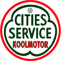 Cities Service Koolmotor Metal Sign - 14" Round