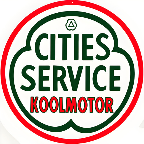 Cities Service Koolmotor Metal Sign - 14" Round