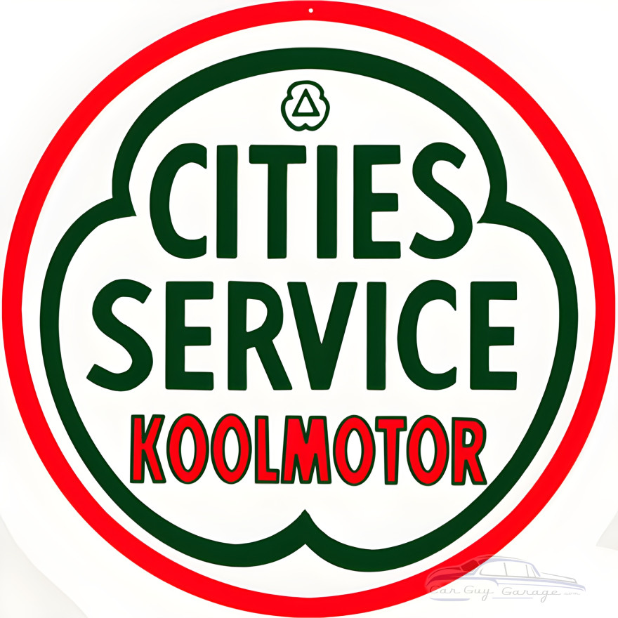 Cities Service Koolmotor Metal Sign - 14" Round Cities Service Koolmotor Metal Sign - 14" Round