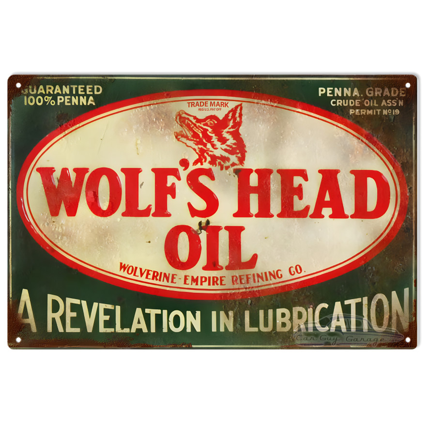 Wolf's Head Oil Metal Sign - 12" x 18" Wolf's Head Oil Metal Sign - 12" x 18"