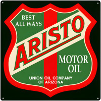 Aristo Motor Oil Metal Sign - 12" x 12"