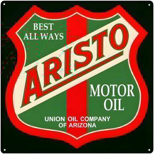 Aristo Motor Oil Metal Sign - 12" x 12"