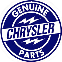Genuine Chrysler Parts Metal Sign - 14" Round