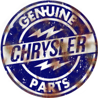 Genuine Chrysler Parts Metal Sign - 14" Round