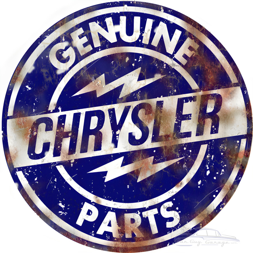Genuine Chrysler Parts Metal Sign - 14" Round Genuine Chrysler Parts Metal Sign - 14" Round