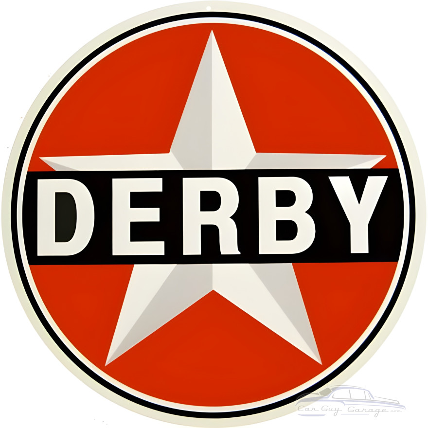 Derby Gasoline Metal Sign - 14" Round Derby Gasoline Metal Sign - 14" Round