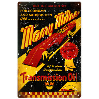 Many Miles Transmission Oil Advertisement Metal Sign - 12" x 18"