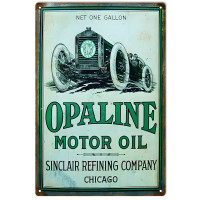 Opaline Motor Oil Sinclair Metal Sign - 12" x 18"