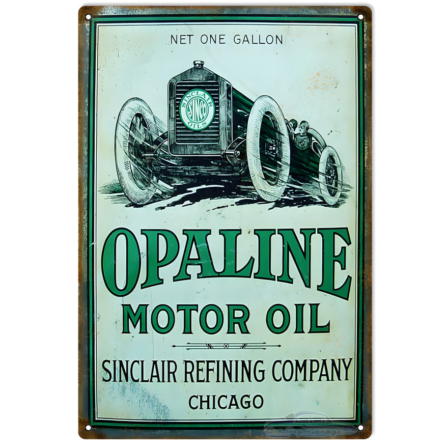 Opaline Motor Oil Sinclair Metal Sign - 12" x 18" Opaline Motor Oil Sinclair Metal Sign - 12" x 18"