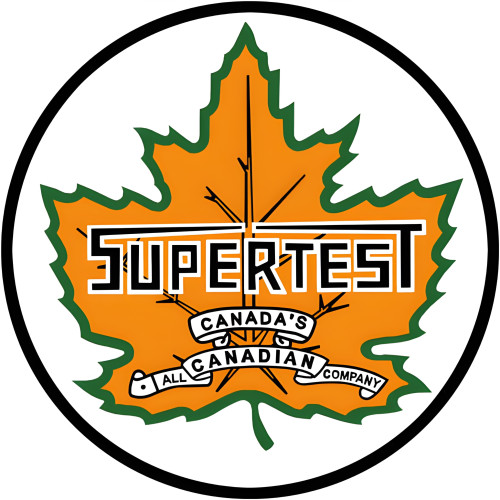 Supertest Canadian Company Gasoline Metal Sign - 14" Round