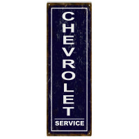 Chevrolet Service Station Motor Oil Metal Sign - 8" x 24"