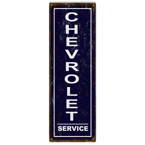 Chevrolet Service Station Motor Oil Metal Sign - 8" x 24"