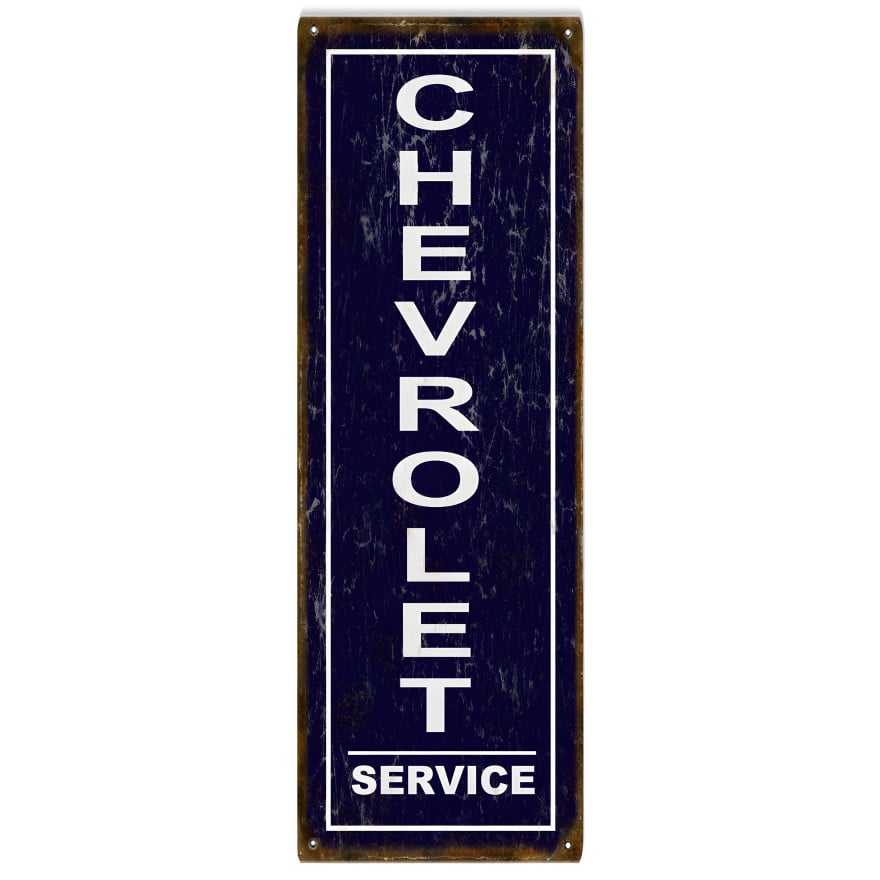 Chevrolet Service Station Motor Oil Metal Sign - 8" x 24" Chevrolet Service Station Motor Oil Metal Sign - 8" x 24"
