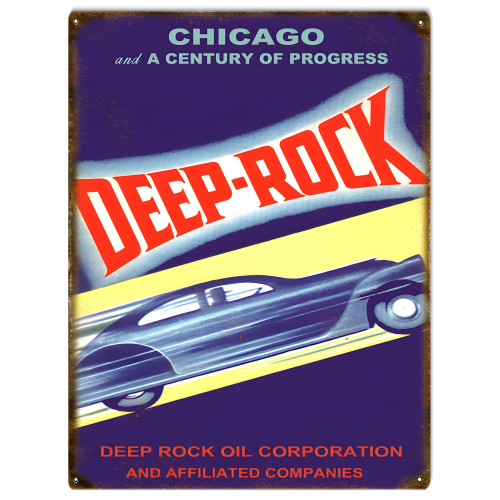 Deep-Rock Oil Corp. And Affiliated Companies Metal Sign - 9" x 12"