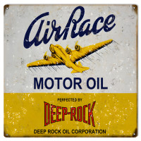 Deep-Rock Air Race Motor Oil Metal Sign - 12" x 12"