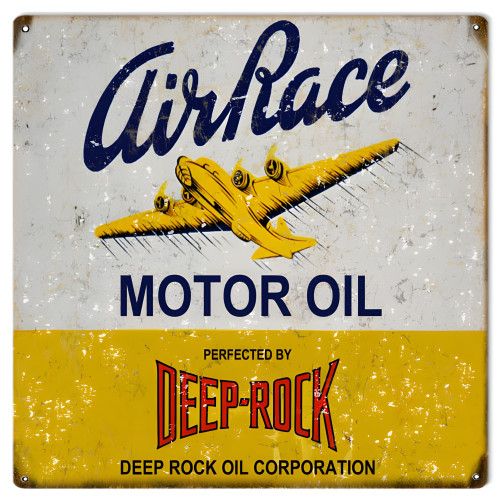 Deep-Rock Air Race Motor Oil Metal Sign - 12" x 12"