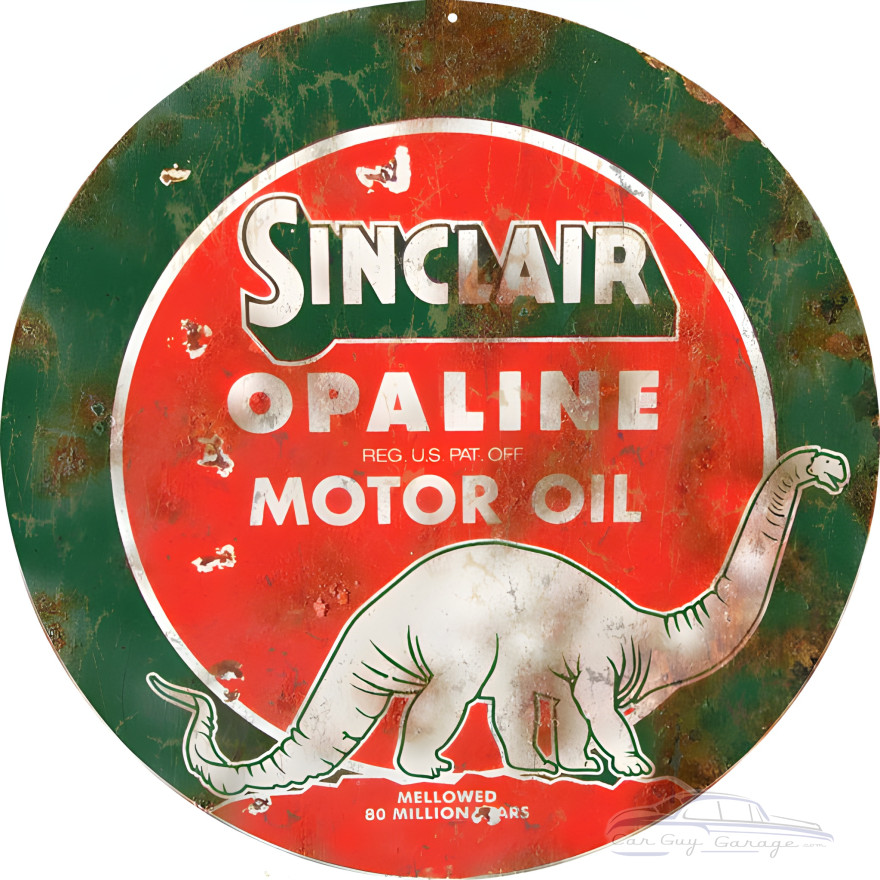 Sinclair Opaline Motor Oil Metal Sign - 14" Round Sinclair Opaline Motor Oil Metal Sign - 14" Round