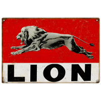 Lion Motor Oil Metal Sign - 12" x 18"