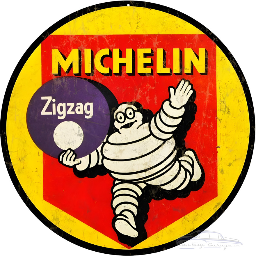 Michelin Tire Metal Sign - 14" Round Michelin Tire Metal Sign - 14" Round
