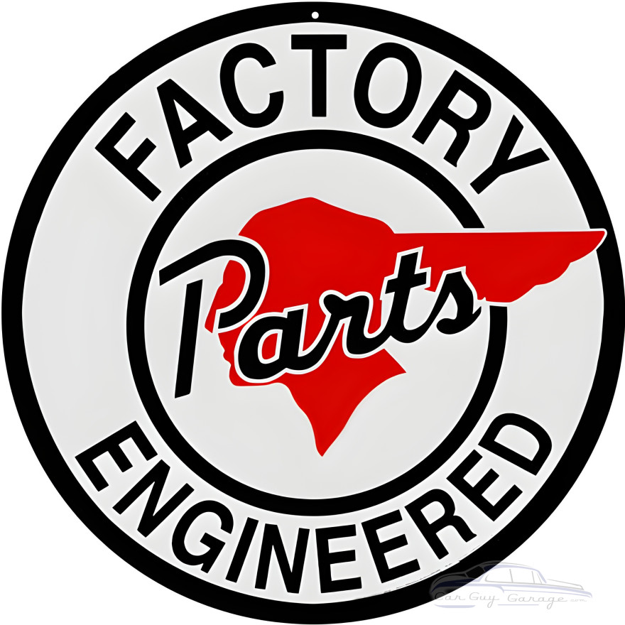 Factory Parts Engineered Metal Sign - 14" Round Factory Parts Engineered Metal Sign - 14" Round