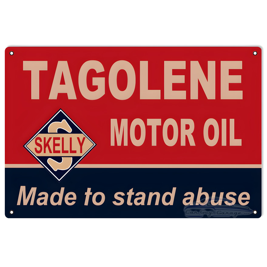 Tagolene Skelly Motor Oil Metal Sign - 12" x 18" Tagolene Skelly Motor Oil Metal Sign - 12" x 18"