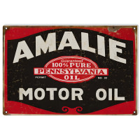 Amalie Motor Oil Metal Sign - 12" x 18"