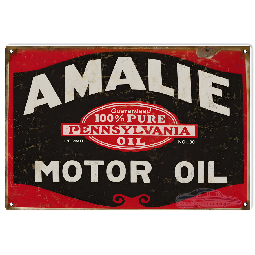 Amalie Motor Oil Metal Sign - 12" x 18" Amalie Motor Oil Metal Sign - 12" x 18"