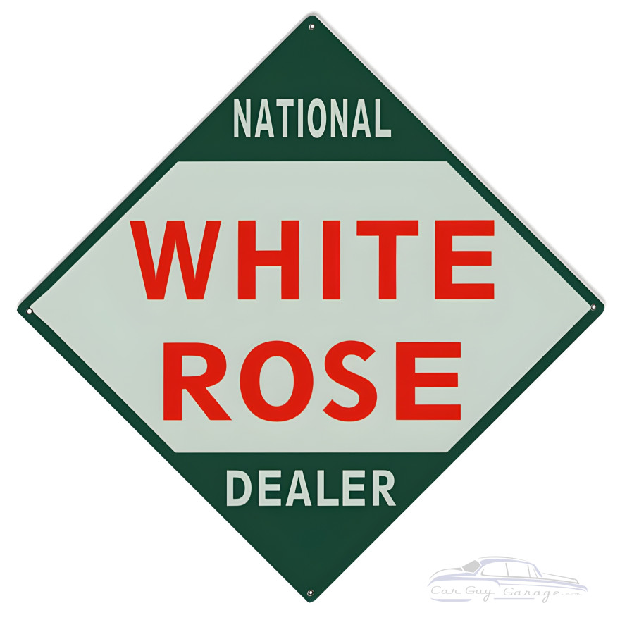White Rose National Dealer Metal Sign - 12" x 12" White Rose National Dealer Metal Sign - 12" x 12"