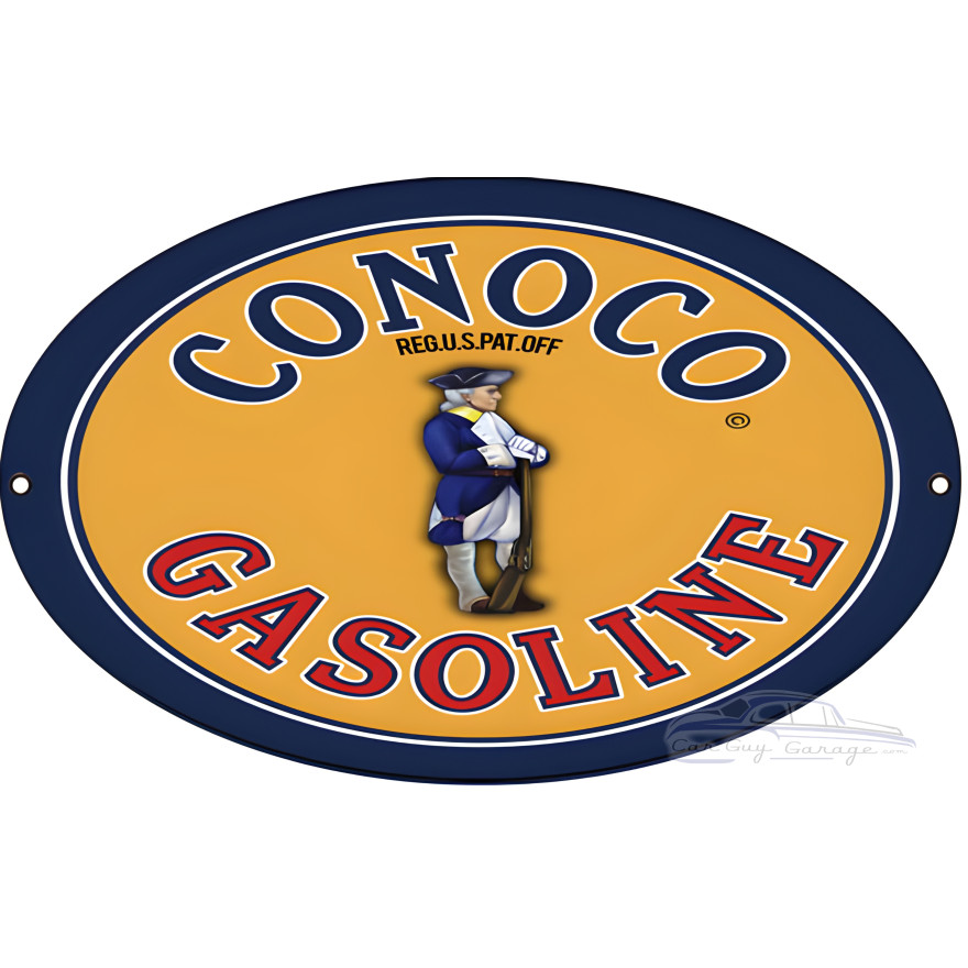 Conoco Gasoline Metal Sign - 9" x 14" Conoco Gasoline Metal Sign - 9" x 14"