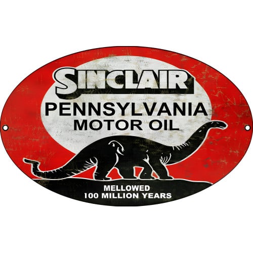 Sinclair Pennsylvania Motor Oil Metal Sign - 9" x 14"