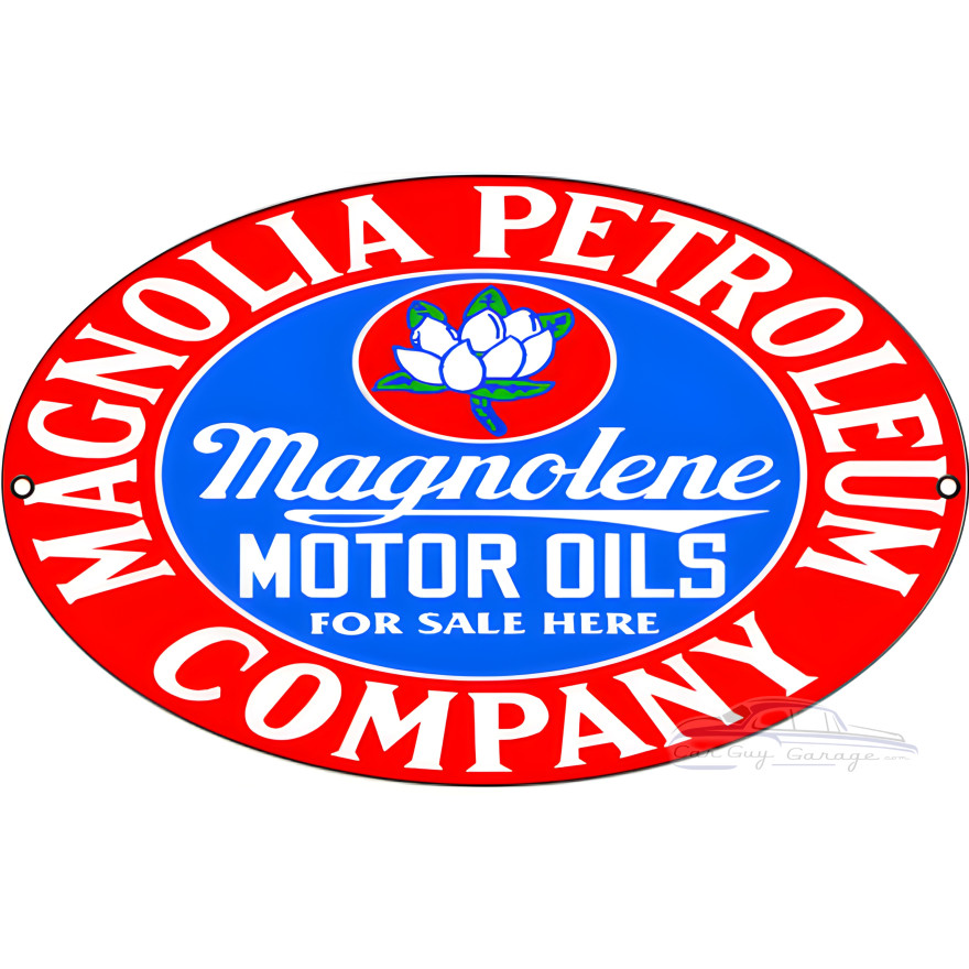 Magnolia Petroleum Company Magnolene Motor Oils Metal Sign - 9" x 14" Magnolia Petroleum Company Magnolene Motor Oils Metal Sign - 9" x 14"