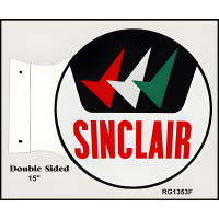Sinclair Motor Oil Flange Metal Sign - 15" x 17.5"