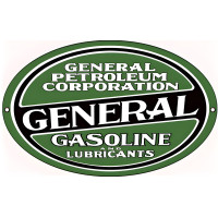 General Petroleum Corporation General Gasoline And Lubricant Metal Sign - 9" x 14"
