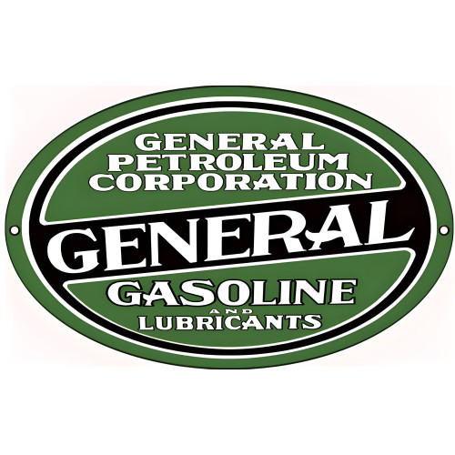 General Petroleum Corporation General Gasoline And Lubricant Metal Sign - 9" x 14"
