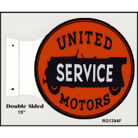 United Motors Service Metal Sign - 15" x 17.5"