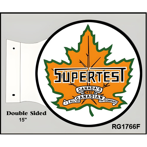 Supertest Gasoline Flange Metal Sign - 15" x 17.5"