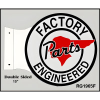 Indian Factory Parts Flange Metal Sign - 15" x 17.5"