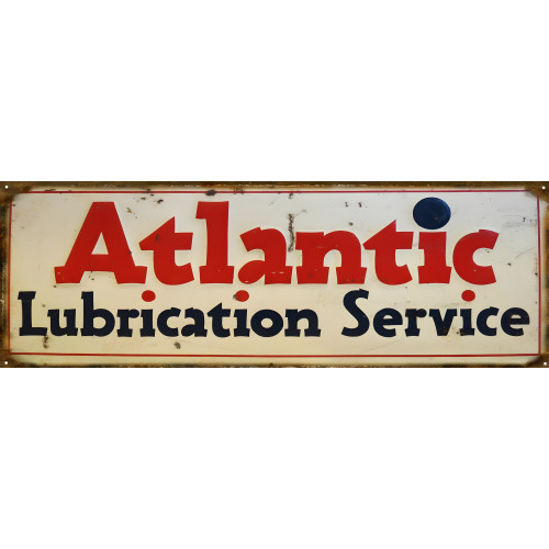 Atlantic Lubrication Service Metal Sign - 6" x 18"