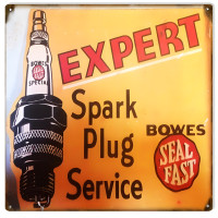 Expert Spark Plug Service Metal Sign - 12" x 12"
