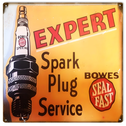 Expert Spark Plug Service Metal Sign - 12" x 12"