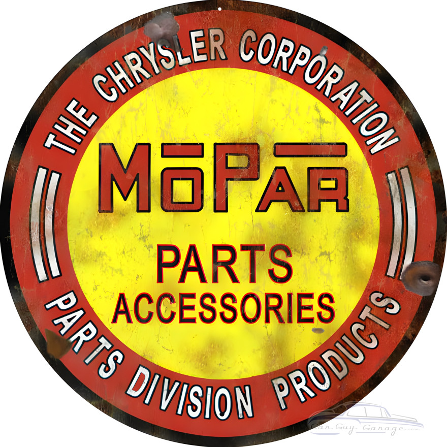 Chrysler Corporation Parts Division MoPar Parts Accessories Metal Sign - 14" Round Chrysler Corporation Parts Division MoPar Parts Accessories Metal Sign - 14" Round