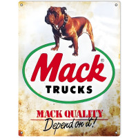 Mack Trucks Quality Depend On It Metal Sign - 9" x 12"