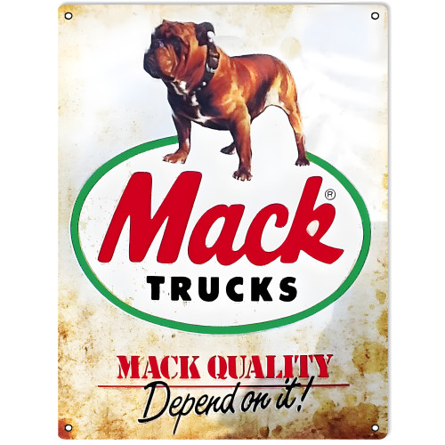 Mack Trucks Quality Depend On It Metal Sign - 9" x 12"