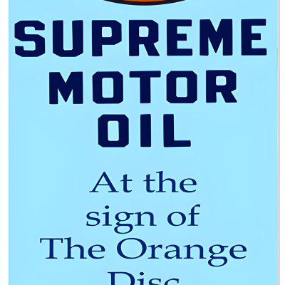 Gulf Supreme Motor Oil Sign - Vintage Metal Decor