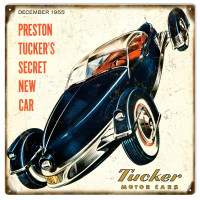 Tucker Motor Car Metal Sign - 12" x 12"