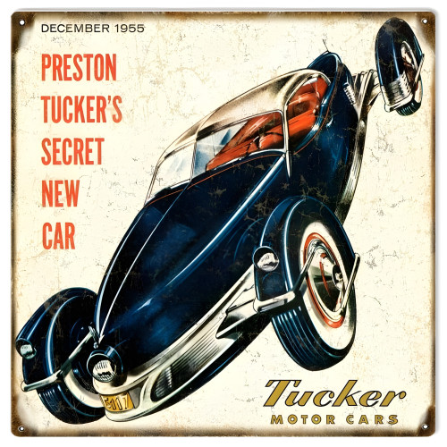 Tucker Motor Car Metal Sign - 12" x 12"