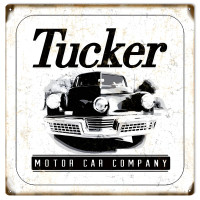 Tucker Motor Car Company Metal Sign - 12" x 12"