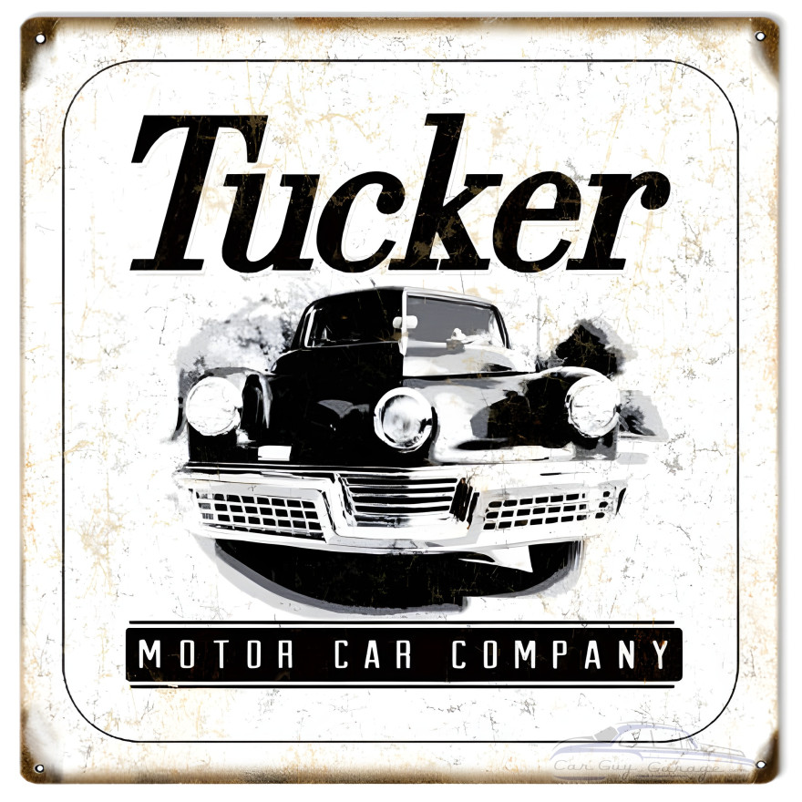 Tucker Motor Car Company Metal Sign - 12" x 12" Tucker Motor Car Company Metal Sign - 12" x 12"